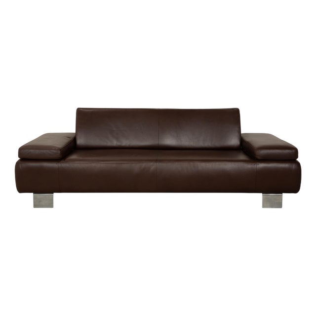 Three-Seater Taboo Leather Sofa by Willi Schillig For Sale