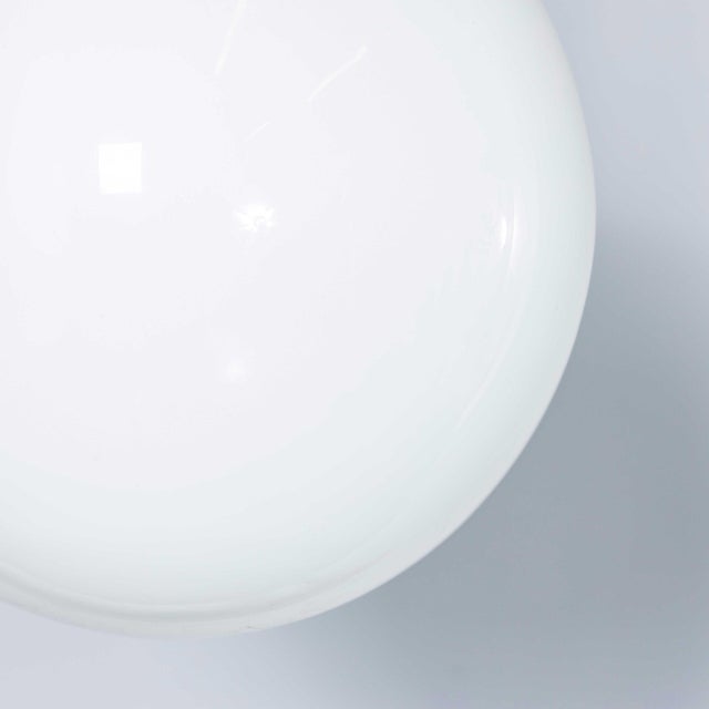 Copper Vintage Plain Opaline Pendant in Glass, 1950s For Sale - Image 8 of 12