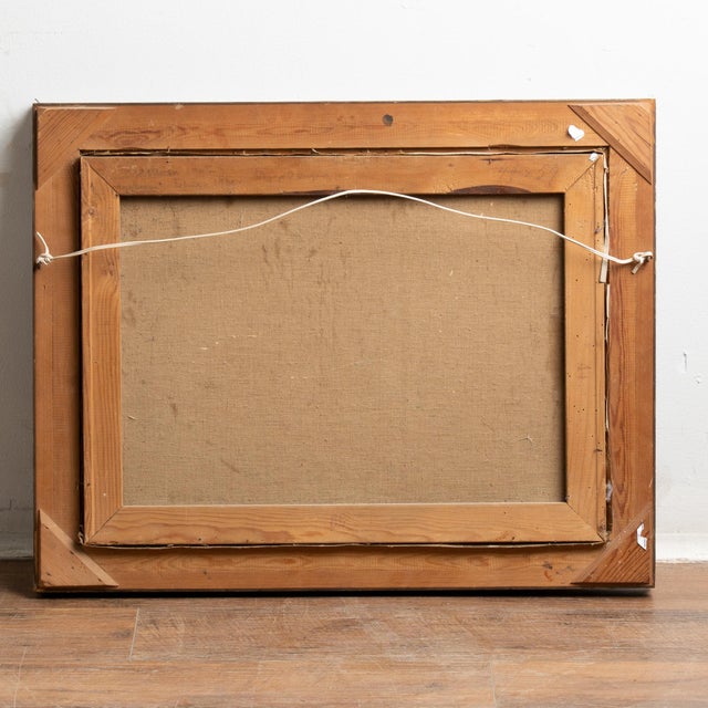 Original Oil on Canvas Landscape Painting of View in Menton, France Signed Viggo Langer 1930 For Sale - Image 10 of 10