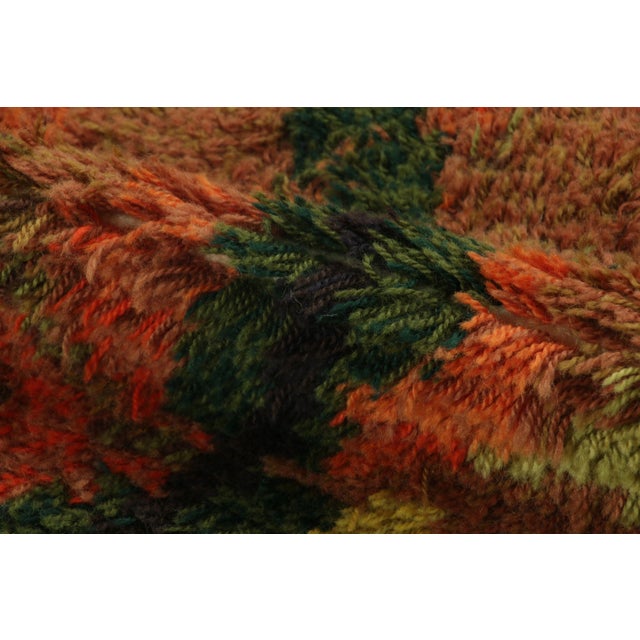 Vintage Swedish Rya Runner With Autumnal Leaf and Green Design - Rug & Kilim For Sale In New York - Image 6 of 8