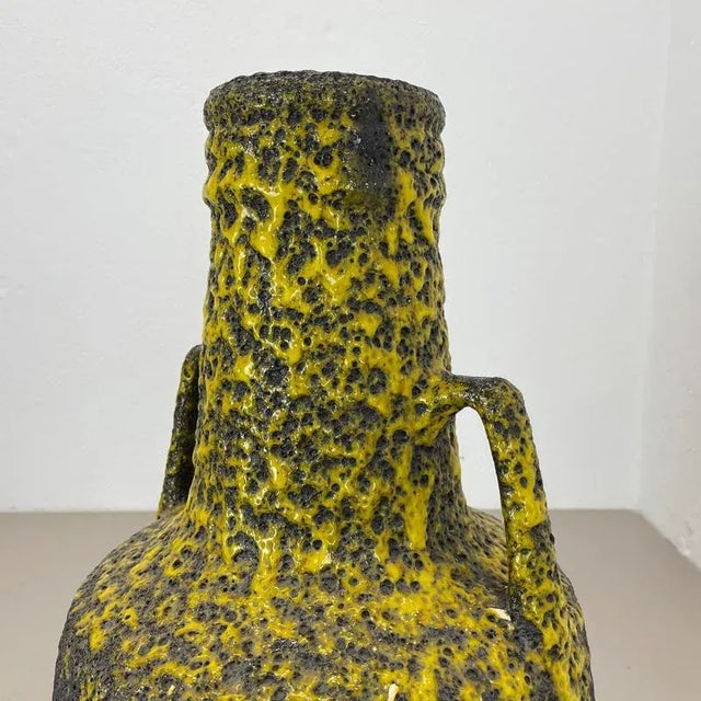 Large Fat Lava Pottery Vase from Fohr Ceramics, Germany, 1970s For Sale - Image 12 of 18