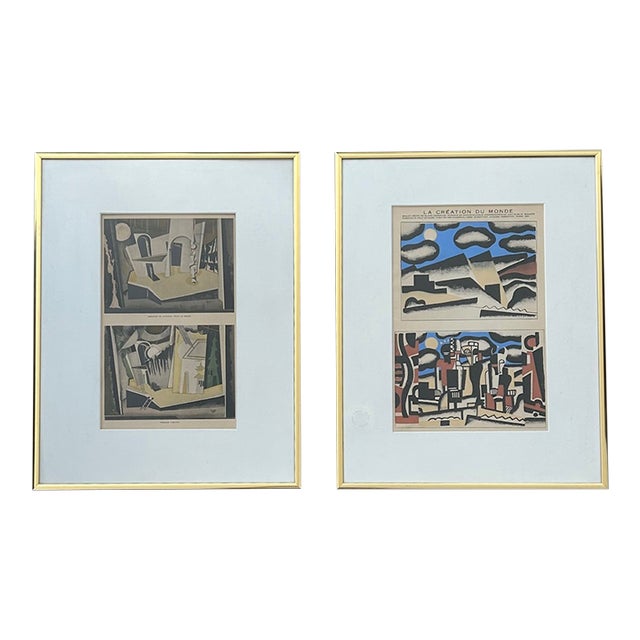 1940s Cubist Set Design Prints - Set of 2 For Sale