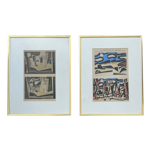 1940s Cubist Set Design Prints - Set of 2