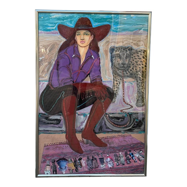 “Silence, Except From the Wind” Large Mixed Media Painting by Mick Reber For Sale