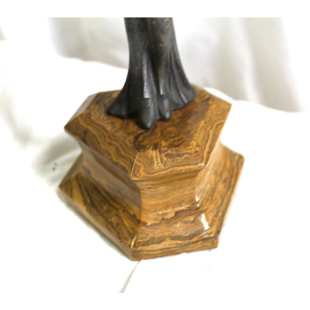 1990s Deco/Modern Figurine Marble base For Sale - Image 9 of 18