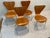 Brown 1970s Set of 4 Mid-Century Modern Chairs in the Style of Arne Jacobsen Series 7 For Sale - Image 8 of 12