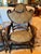 Pair of Antique Victorian Barley Twist Upholstered Franklin Rocking Chairs, Circa Late 19th Century For Sale - Image 4 of 8