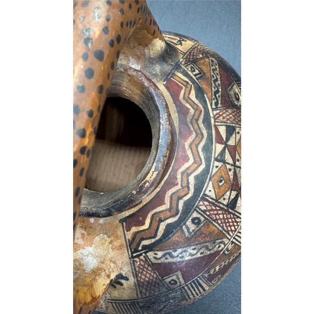 Pre-Colombian Peruvian Stirrup Spout Ceramic Vessel For Sale - Image 9 of 14
