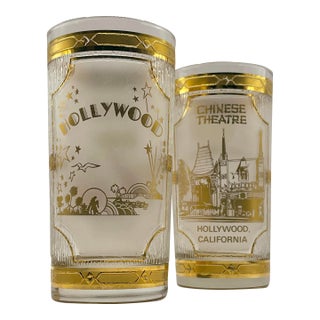 Mid 20th Century Hollywood Culver Gold Glasses- a Pair For Sale