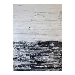 14.2" by 18.9" Original Abstract Landscape, Oil Painting by Diane Grant - Unframed For Sale