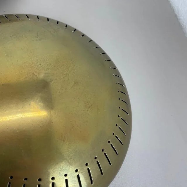Round Brass Wall Ceiling Light in the style of Gino Sarfatti, Italy, 1950s For Sale - Image 14 of 18