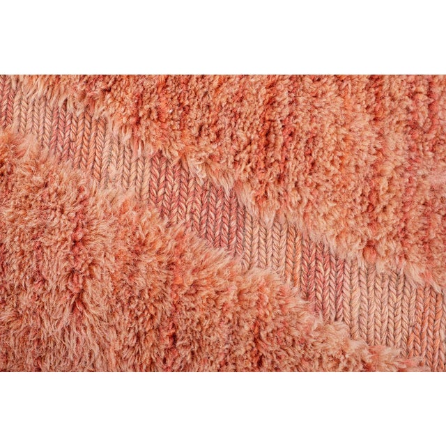 Monochromatic Flowing Line Hand-Knotted Wool Rug | 11'9" X 8'4" | One of a Kind For Sale - Image 6 of 11