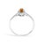 10K White Gold 5X3MM Oval Orange Citrine and Diamond Accent Halo Ring (I-J Color, I1-I2 Clarity) - Ring Size 8 For Sale In New York - Image 6 of 7