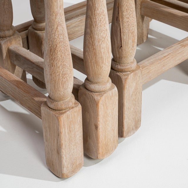 1970s Set Of Three Oak Nesting Tables For Sale - Image 4 of 13
