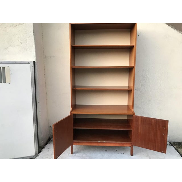 Brown Bookshelf-Librarian with Veneer from Olsztyn Furniture Factory, 1970s For Sale - Image 8 of 18
