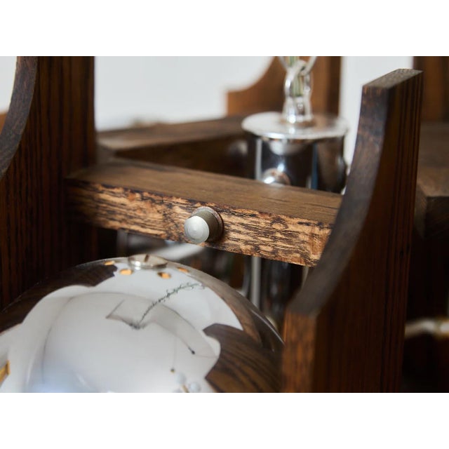 Mid 20th Century 1960s Wood and Chromed Steel Pendant With Three Lights From Mazzega For Sale - Image 5 of 10