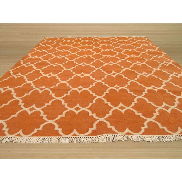 Contemporary 8x10 Opulent Delicate Yellow Geometric Modern Hand Knotted Carpet Rug For Sale - Image 3 of 7