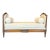 Antique French Louis XVI Carved Walnut Expandable Daybed and Settee For Sale