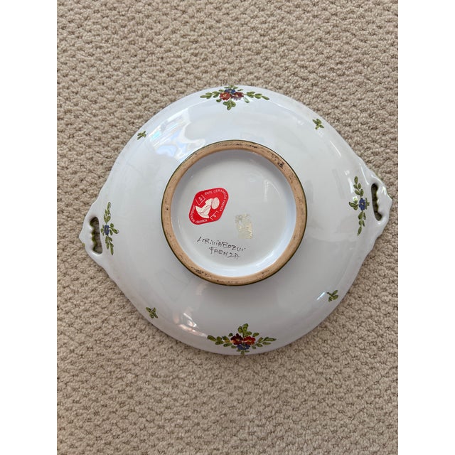 Vintage Italian Faenza Hand-Painted Majolica Bowl For Sale - Image 4 of 8