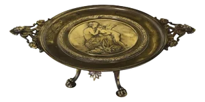 French 19th Century Bronze Neoclassical Tazza of Cupid and Venus