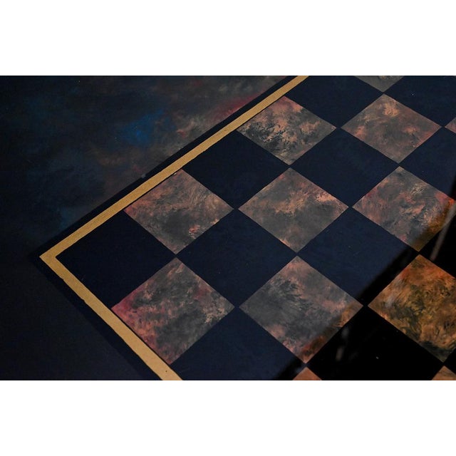 Wood Large 20th Century Mahogany Chessboard Coffee Table in the style of Jansen For Sale - Image 7 of 16