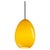 Glass Mid-Century Bright Yellow Oval Pendant attributed to Luxus Sweden, 1960s For Sale - Image 7 of 7