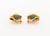 Turquoise Vintage Modernist 14k Yellow Gold and Turquoise Diamond Earrings For Sale - Image 8 of 9