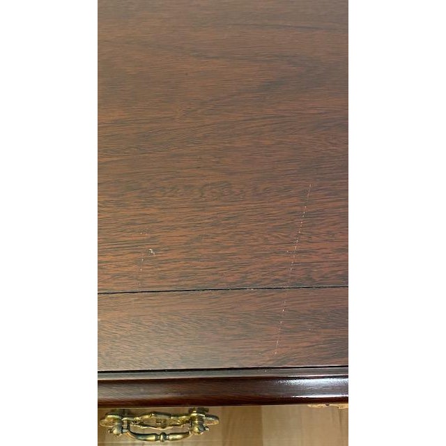 Vintage Kindel Mahogany Queen Anne 3-Drawer Sideboard W/Keys For Sale - Image 10 of 18