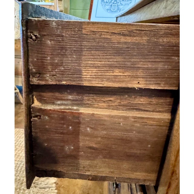 Mid 19th Century Stately 19th Century French Oak Antique Chest of Drawers With Brass Drawer Pulls For Sale - Image 5 of 12