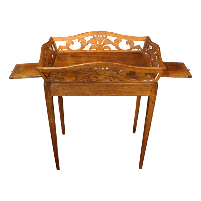 Late 19th Century Country French Tea Table With Candleslides For Sale