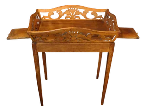Late 19th Century Country French Tea Table With Candleslides