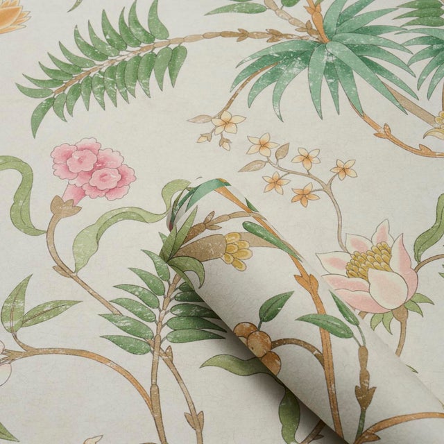 Not Yet Made - Made To Order Schumacher Arasi Botanical Wallpaper In Petal For Sale - Image 5 of 7