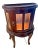 Vintage Demilune Shape China Curio Serving Cabinet with Curved Door, serving Cabinet, Beveled Glass, LED Dimmable Lights,...