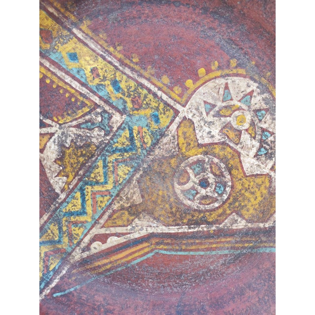 A rare or one of a kind exquisite Moroccan plate / charger for decoration purpose only. This plate is hand painted using...