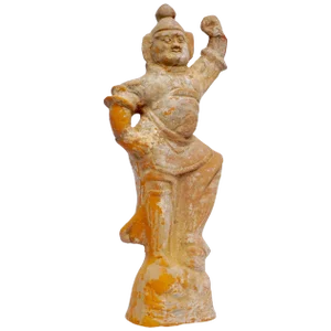 Tang Dynasty Painted Terracotta Sculpture of a Lokapala