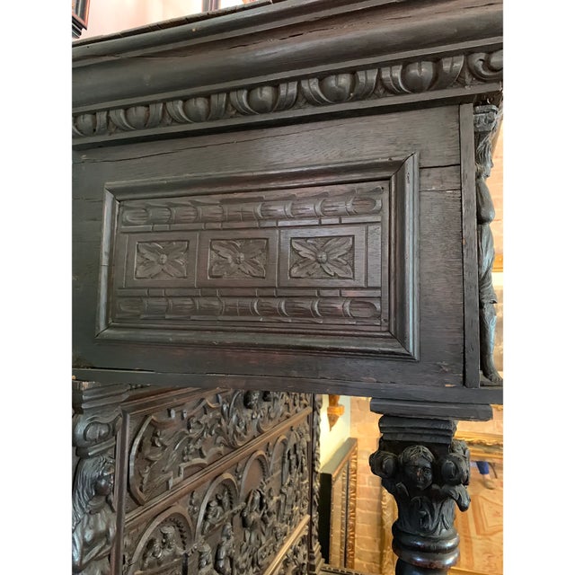 16th Century Antique High Gothic Pictorial Bench For Sale - Image 9 of 12