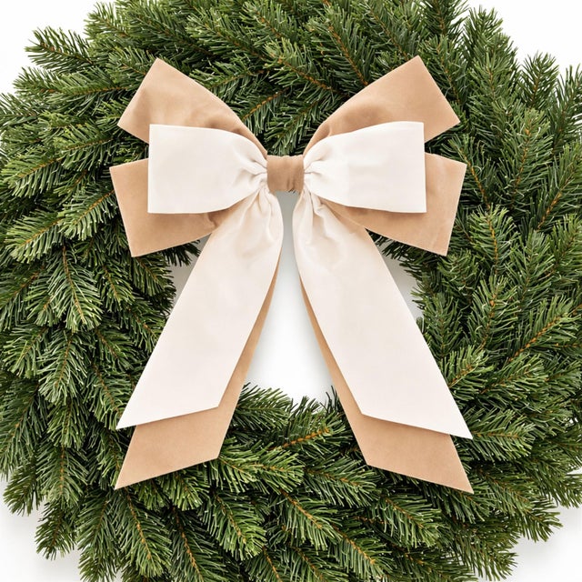 Contemporary Double Bow Ornament (Set of 2) For Sale - Image 3 of 4