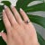 Contemporary You and Me Diamond and Sapphire Ring circa 1900, Size 5.5 For Sale - Image 3 of 4