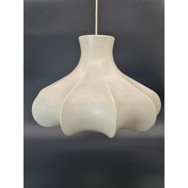 1960s Cocoon Flower Pendant Lamp attributed to Friedel Wauer for Goldkant Leuchten, Germany, 1960s For Sale - Image 5 of 13