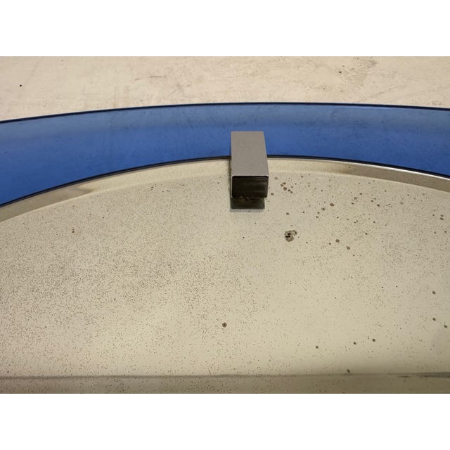 Blue Glass Mirror, Italy, 1970s For Sale - Image 6 of 10