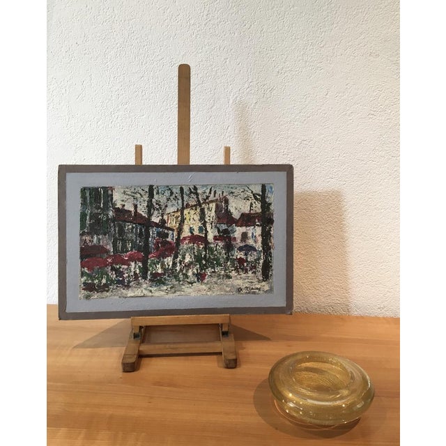 Knife painting. Work on canvas, mounted on panel. Panel support dimensions: 40 x 61 x 0.5 cm Swiss artist This piece has...