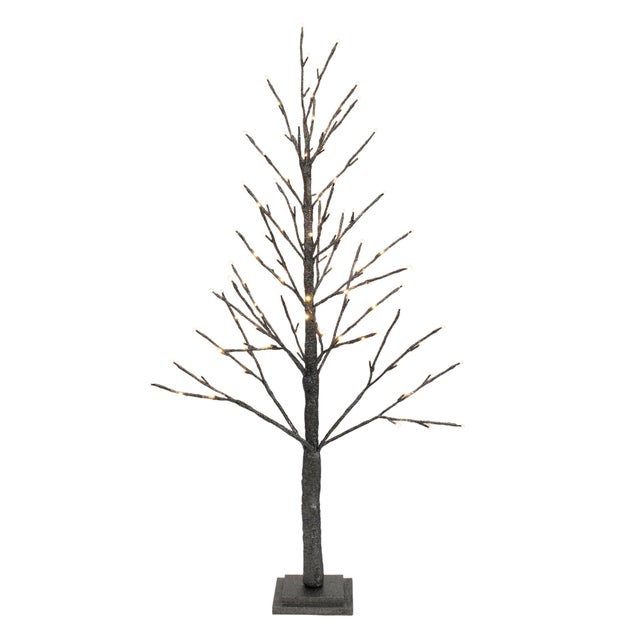 Elevate your holiday decor with this stunning LED Twig Tree, featuring 114 mini LED lights and a dazzling silver glittered...