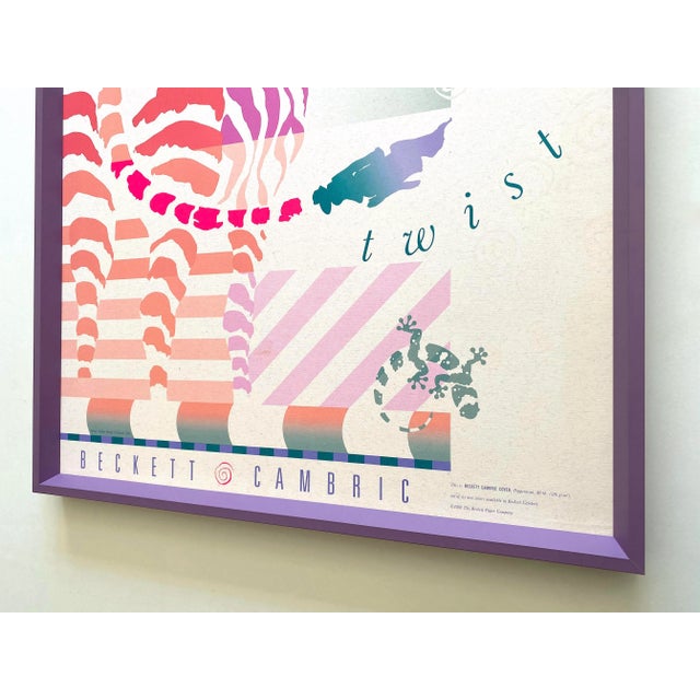 Postmodern Vintage 1988 Lithograph Print " Peppermint Twist " Framed Pop Art Poster For Sale - Image 12 of 13