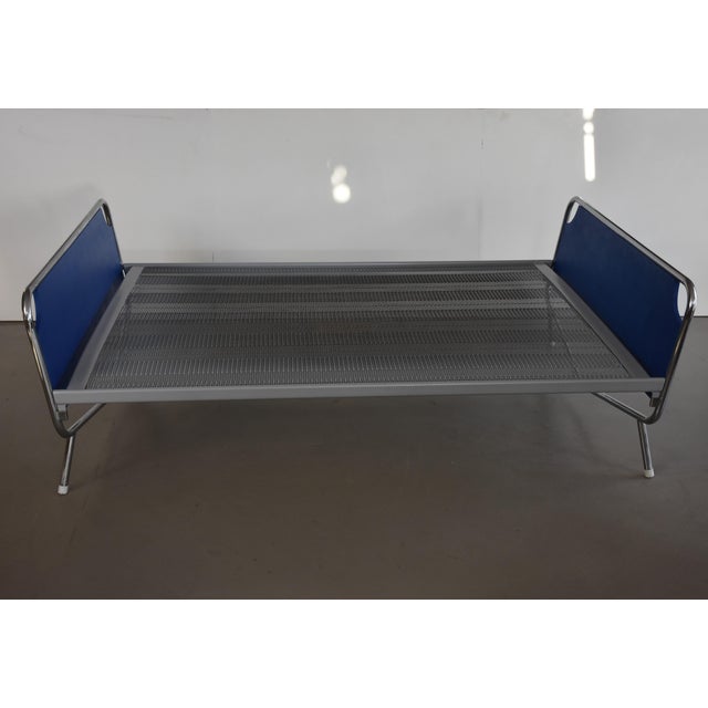 1950s Chrome-Plated Tubular Steel Bed by Wim Rietveld, 1950s For Sale - Image 5 of 10
