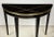 Wood Bespoke Ebonized Demilune Consoles With Inlaid Brass Top - a Pair For Sale - Image 7 of 11