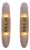 Pair of Contemporary Venetian Smoked Glass and Brass Panel Sconces For Sale