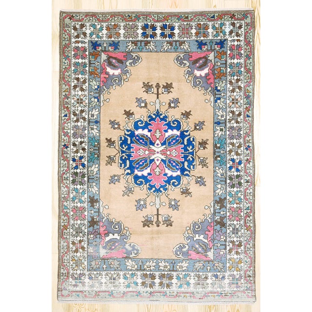 Vintage Central Anatolian Konya Turkish Area Rug Navy