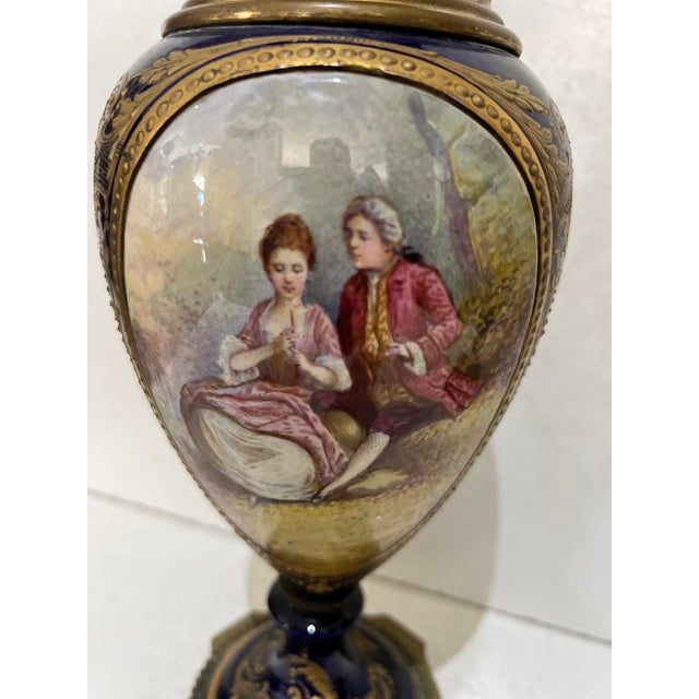 Louis XVI Style Fine Earthenware Vases, Set of 2 For Sale - Image 15 of 18