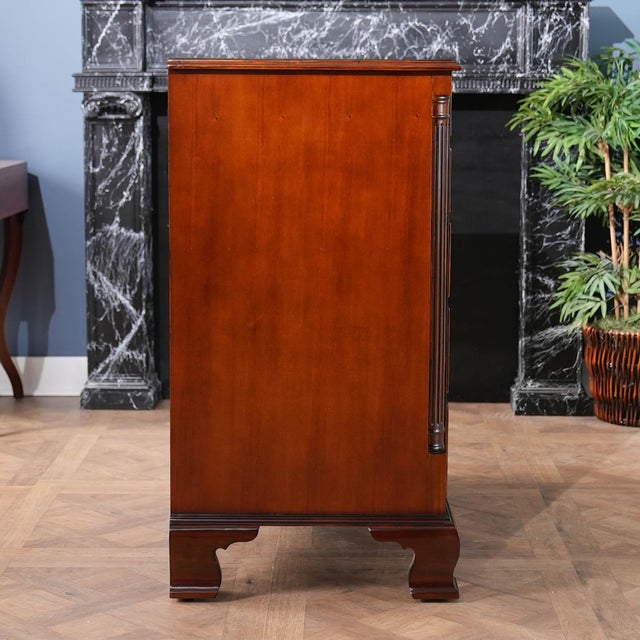 Brown English Traditional Mahogany Chest For Sale - Image 8 of 13