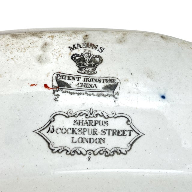 Antique Mason's Patent Ironstone "Tree Peony" Serving Platter, Circa 1820s For Sale - Image 15 of 15